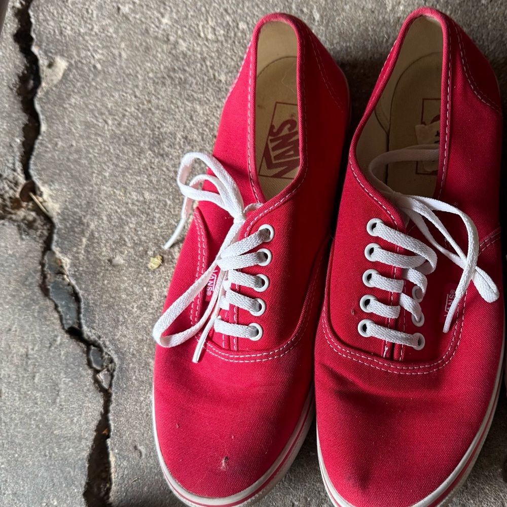 Vans Bold Red Canvas Shoes
